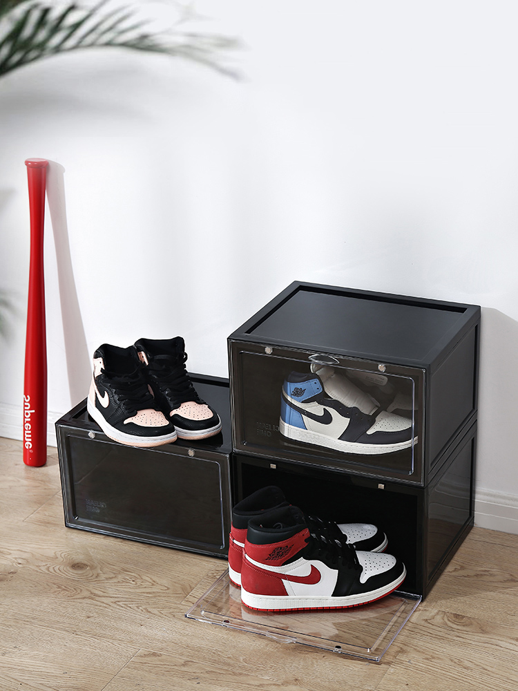 1 stk MAGNETIC Drop Side Sneaker Box i Sort